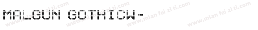 malgun gothicw字体转换